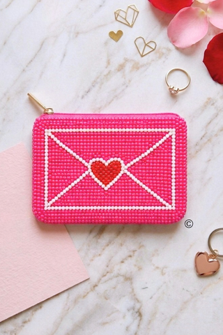 ETA 10/19-11/9 Sealed with a Kiss Beaded Coin Purse