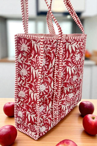ETA 8/27 - Hampton Red Floral Tote Bag