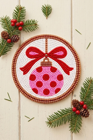 ETA 10/19-11/9 Bow on Top Beaded Coaster