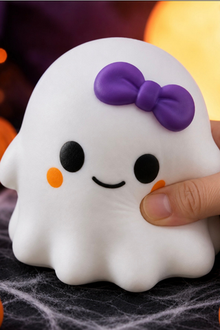 ETA 7/30-8/13 Friendly Ghost with Bow Squishy Toy