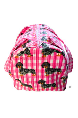 The Chloe Pink Gingham Duffel Bag©