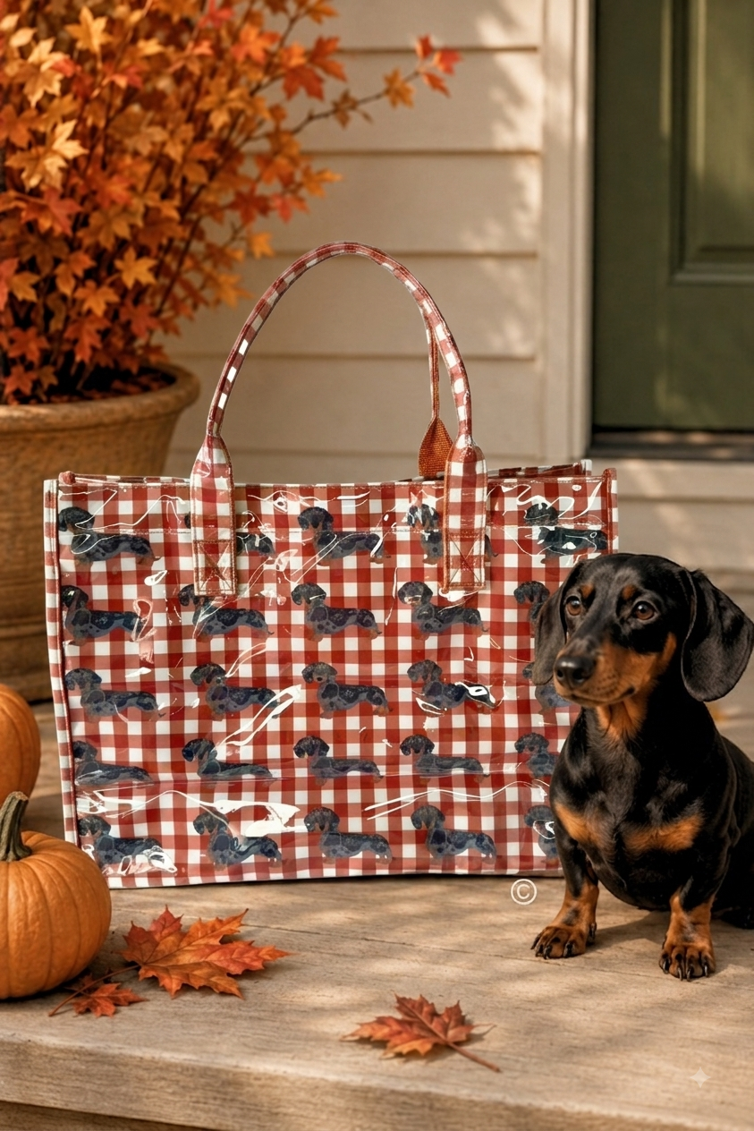 ETA 9/30-10/14 Chloe in Khaki Gingham Vinyl Tote©
