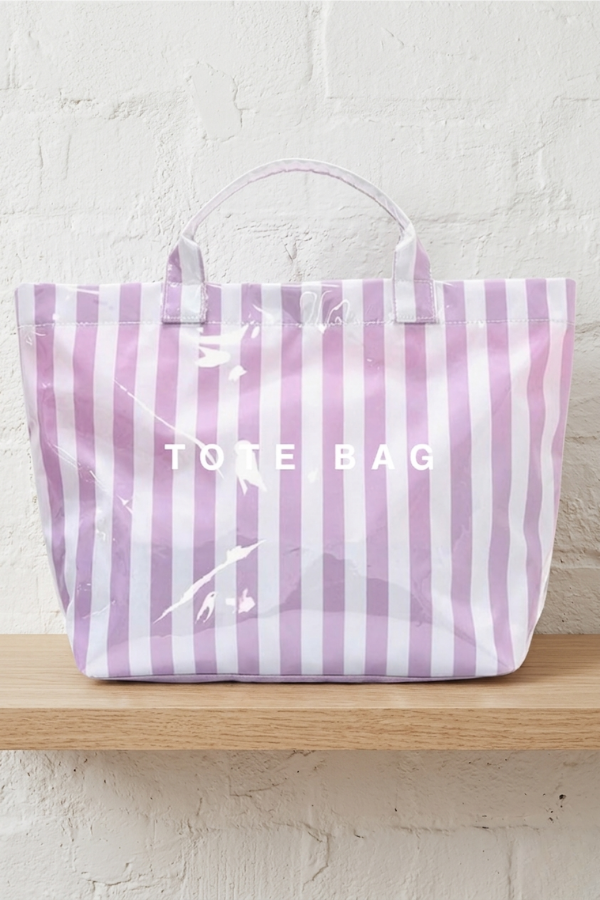 ETA 5/8 - Purple Striped TOTE BAG