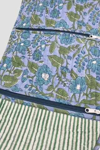 ETA 3/30 - Tate Blue Floral Jewelry Pouch