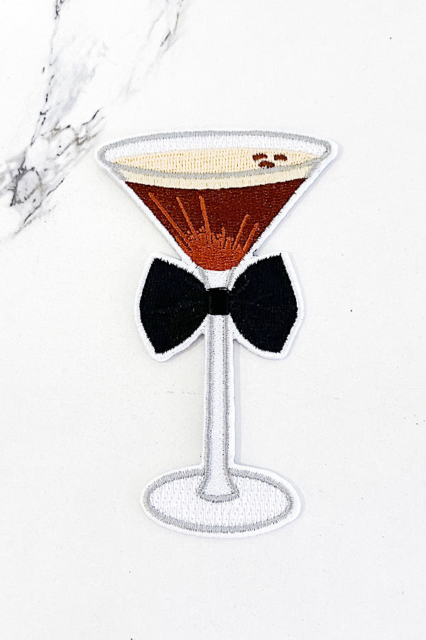 Espresso Martini Bowtie Embroidered Patch