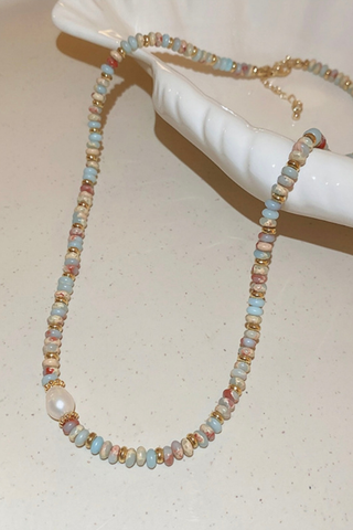 Mariah Beaded Pearl Necklace