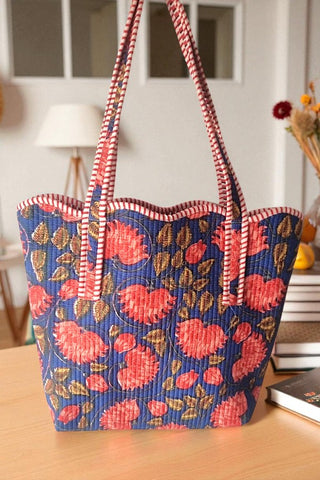 ETA 9/15 -  Rustic Garden Floral Scalloped Tote Bag