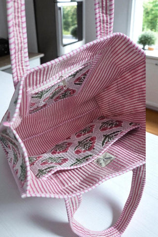 Autumn Rose Floral Tote Bag