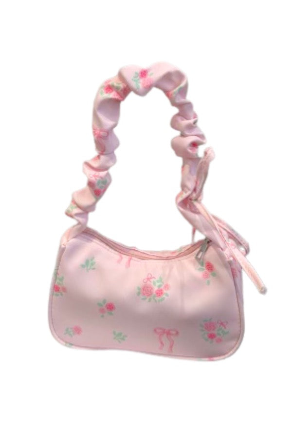 ETA 2/3 - Lily Pink Floral and Bow Shoulder Bag