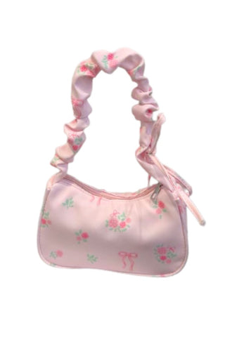 ETA 2/3 - Lily Pink Floral and Bow Shoulder Bag