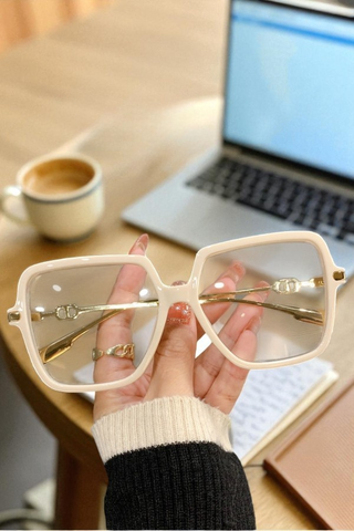 ETA 10/31 - Natalie Beige Square Blue Light Glasses