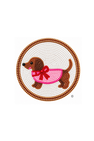 ETA 10/19-11/9 Santa's Sidekick Beaded Coaster