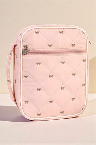 Pink and Brown Bow Bible Cover