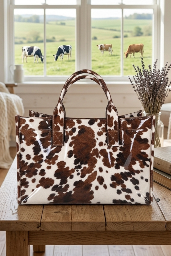 ETA 10/29-11/12 The Cowhide Cutie Vinyl Tote Bag©