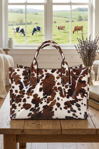 ETA 10/29-11/12 The Cowhide Cutie Vinyl Tote Bag©