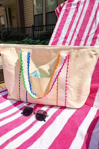 ETA 6/22 - Spencer Rick Rack Trim Tote Bag