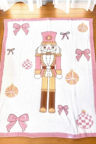 ETA 10/6 - Pink Nutcracker Bow Luxury Blanket