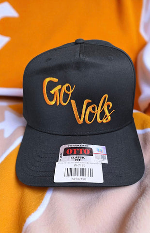 Go Vols Black Canvas Embroidered Hat