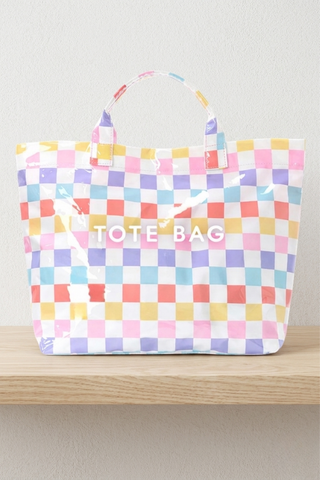 Multicolor Checkered TOTE BAG