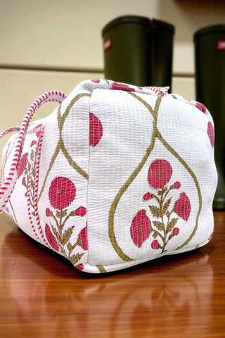 ETA 9/10 - Ellison Burgundy Floral Duffle Bag