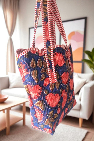ETA 9/15 -  Rustic Garden Floral Scalloped Tote Bag