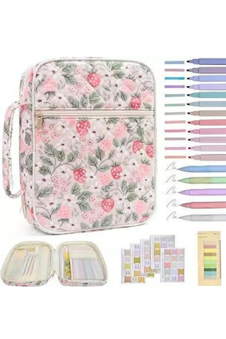 ETA 7/22 - Eden Strawberry Print Zipper Bible Cover