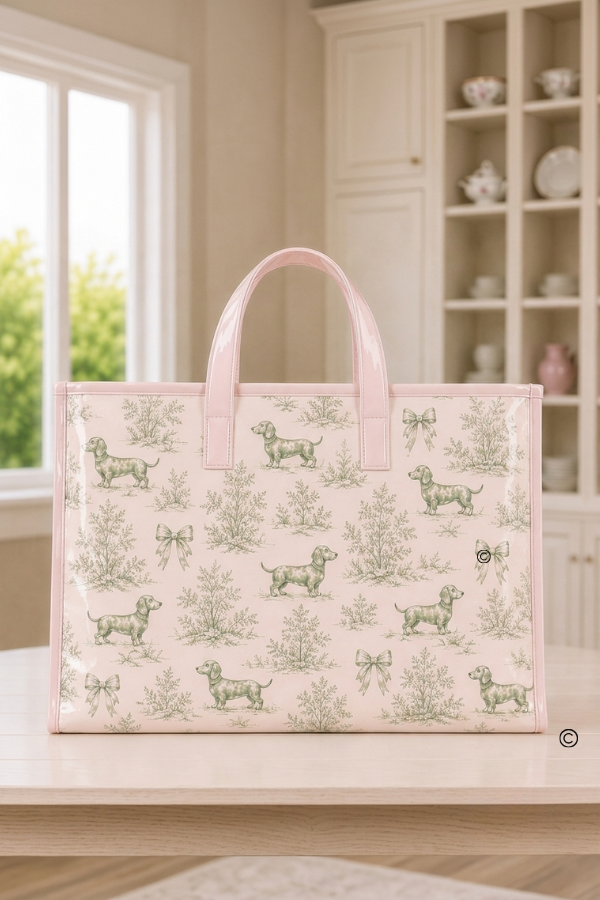 ETA 10/15-10/29 The Doxie Darlin' Pink Vinyl Tote©