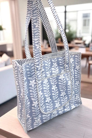 ETA 9/8 - Sinclair Blue Floral Tote Bag