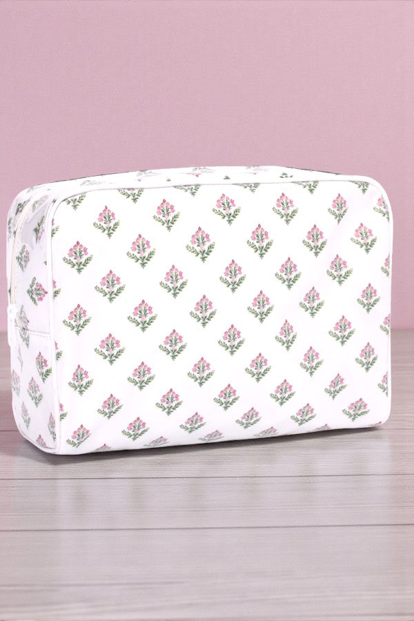 ETA 4/17 - Lillian White Floral Clear Coat Cosmetic Bag