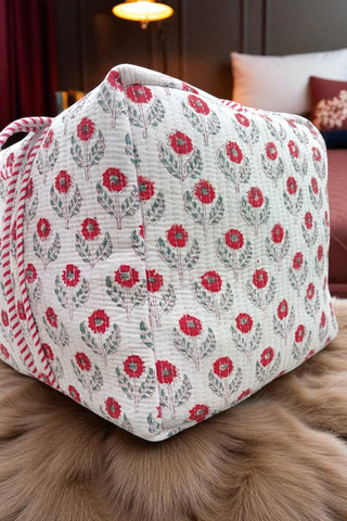 ETA 9/10 - Sullivan Red and White Floral Duffle Bag