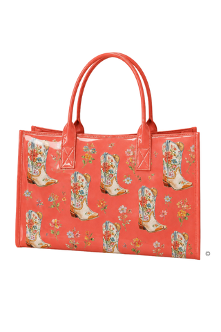 ETA 10/15-10/29 The Cowgirl Garden Vinyl Tote Bag©