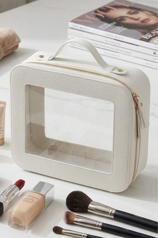 ETA 8/24-9/7 Posie White Clear Travel Bag