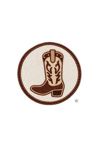 The Kick Up Your Heels Beaded Coaster