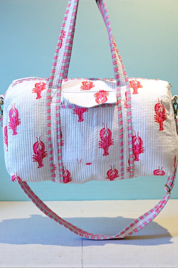 ETA 3/12 - Coastal Catch Lobster Print Duffel Bag