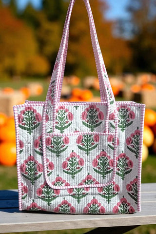 Autumn Rose Floral Tote Bag