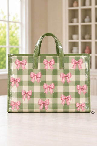 ETA 10/15-10/29 The Belle Gingham Vinyl Tote©