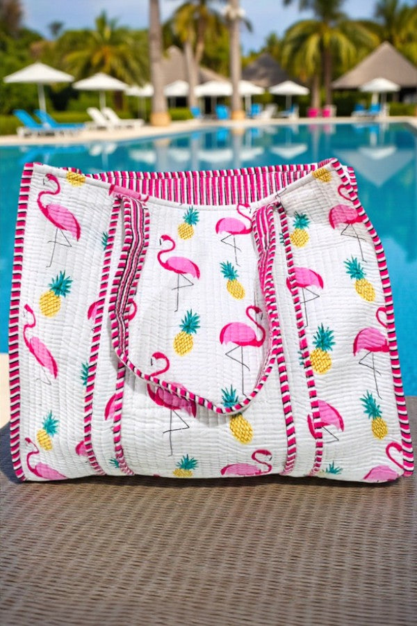 ETA 12/5 - Florence Flamingo Print Tote Bag