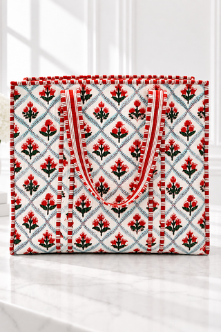ETA 10/19-11/9 Vintage Chic Floral Tote Bag