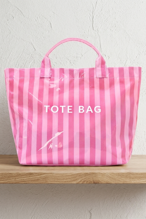 ETA 6/19 - Pink on Pink Striped TOTE BAG
