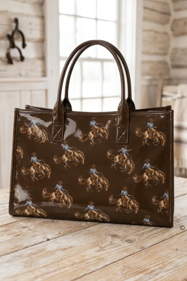 ETA 10/15-10/29 The Saddle Up Vinyl Tote Bag©