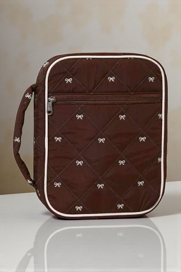 ETA 1/12 - Brown and White Bow Bible Cover