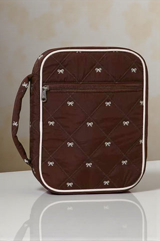 ETA 1/12 - Brown and White Bow Bible Cover