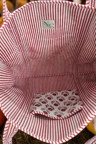 ETA 8/27 - Sullivan Red and White Floral Tote Bag