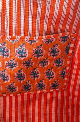 ETA 10/9 - Talbot Orange Floral Tote Bag