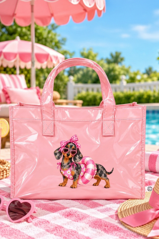 ETA 1/8-1/29 The Chloe Cabana Vinyl Tote Bag©