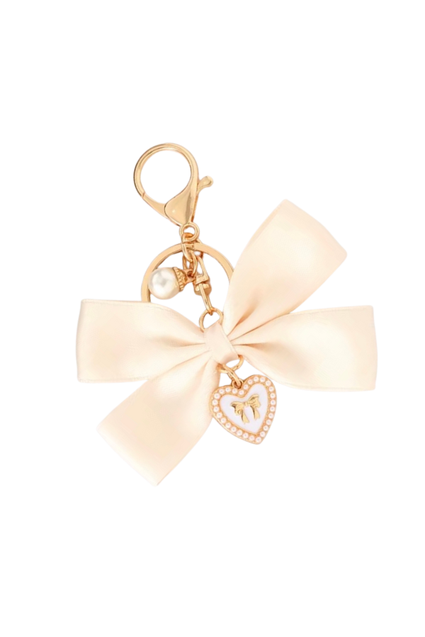 ETA 1/31 - Cream Bow with Charm Purse Charm