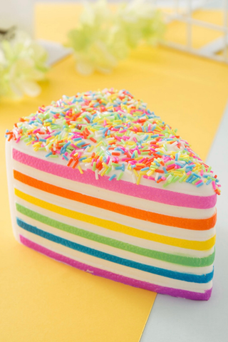 ETA 7/10 - Rainbow Cake Slice Squishy Toy