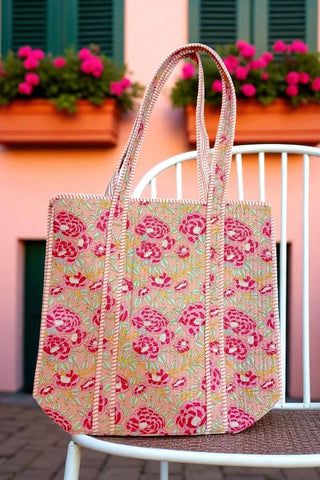 Golden Hour Floral Tote Bag
