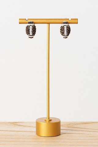 Football Rhinestone Stud Earrings