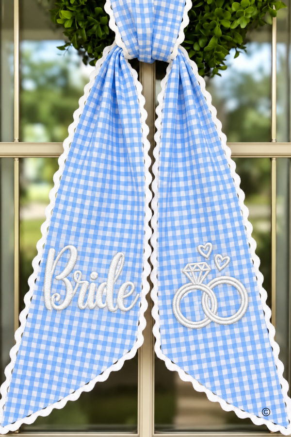 ETA 11/10-12/1 Something Blue Wreath Sash©